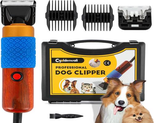 a 200W Cgoldenwall Dog Clipper Kit with Replacement Blade