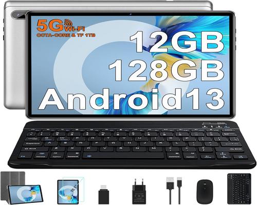 a 10-inch Facetel tablet with Android 13, 12GB Ram + 128GB Rom